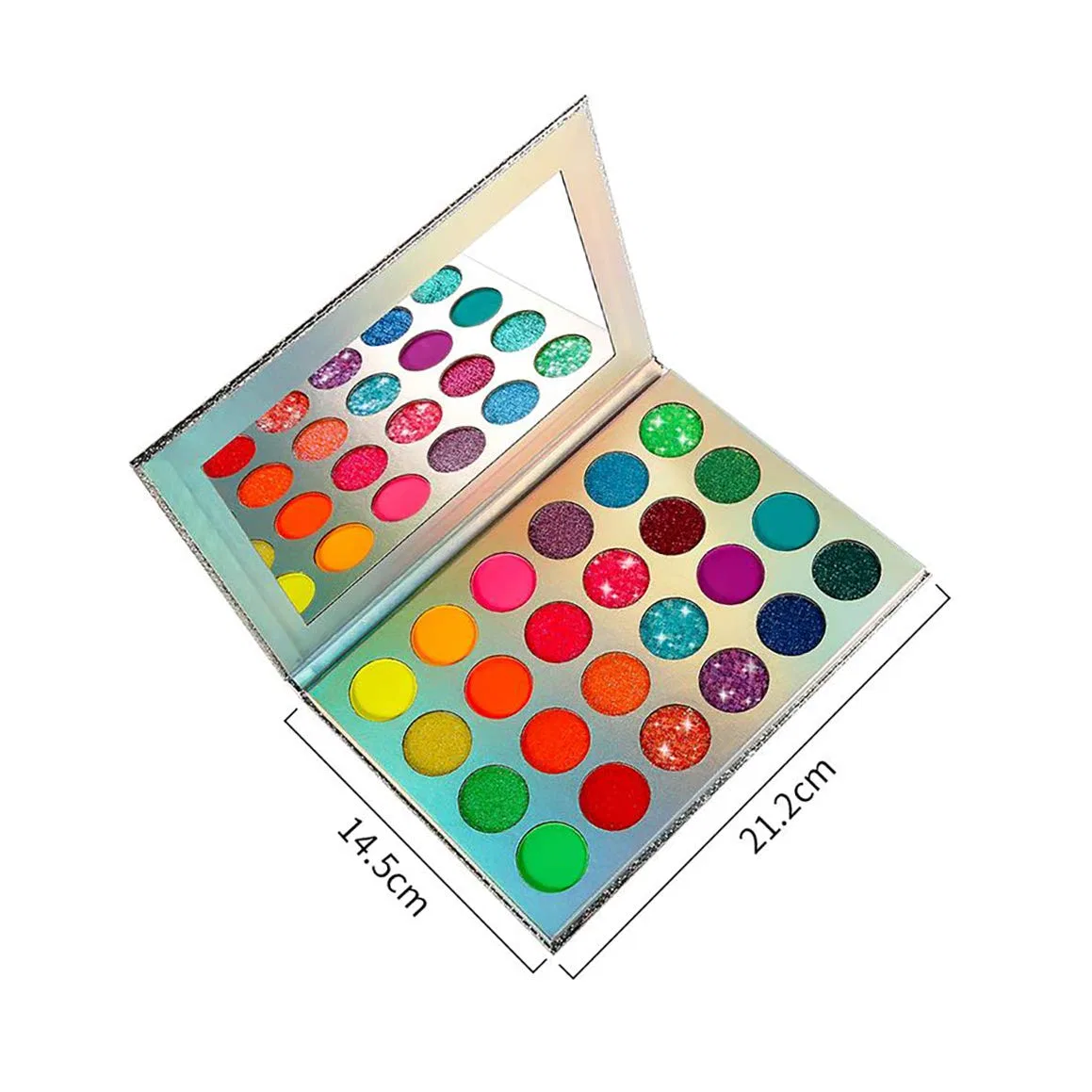 Палетка неоновых глиттерных теней для век GlitzyGurl Glitzygurl — фото 4