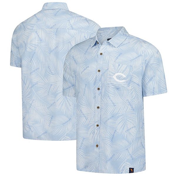 

Мужская синяя рубашка Cincinnati Reds с пуговицами для вечеринки Margaritaville