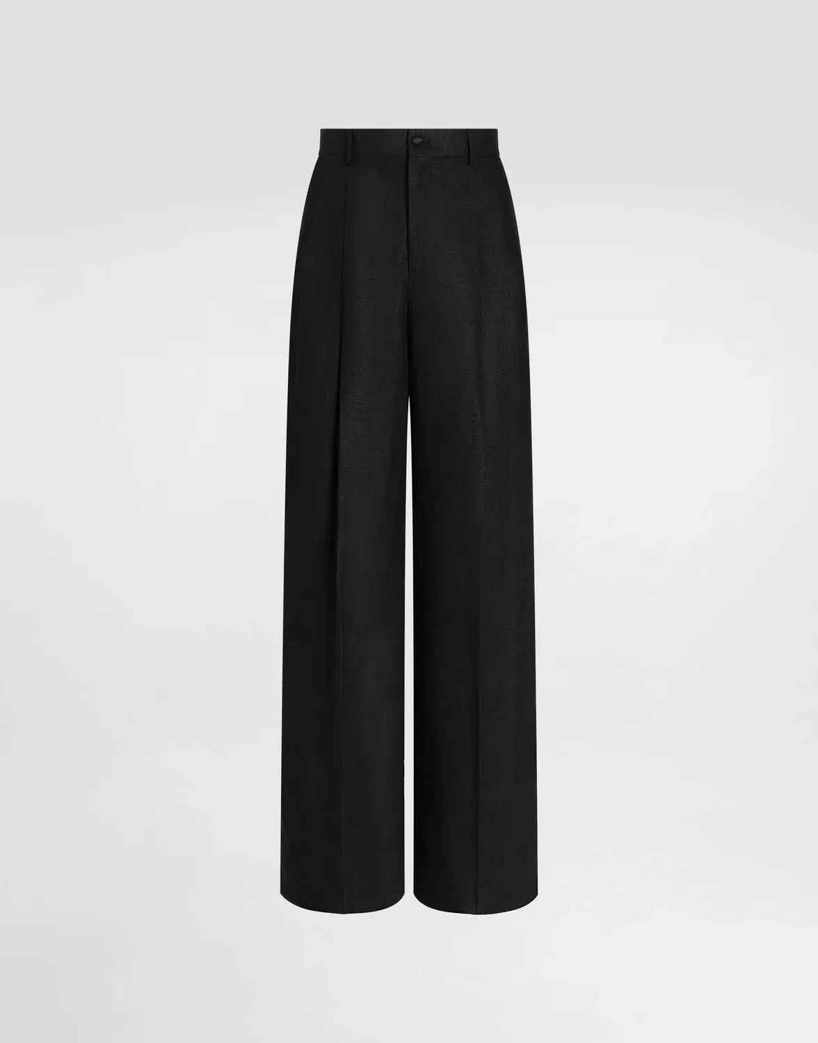 Однобортный костюм из льняного полотна DOLCE & GABBANA, черный — фото 3