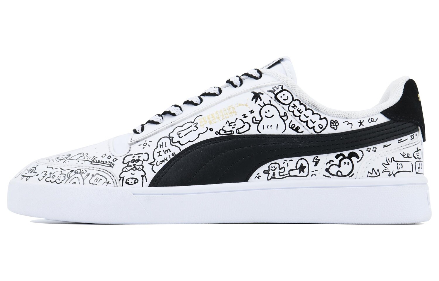 

Кроссовки Puma Shuffle Skateboarding Shoes Unisex Low-top Black, белый