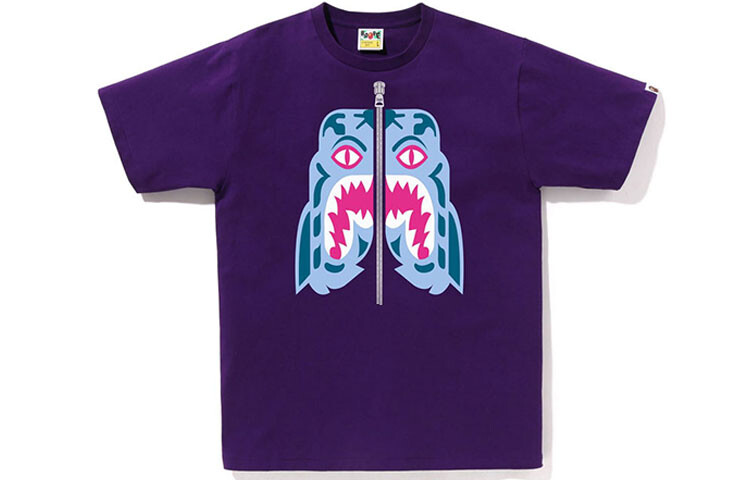 

Футболка BAPE Colors Tiger A Bathing Ape, фиолетовый