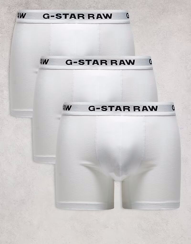 

G-Star 3 пары боксеров белого цвета