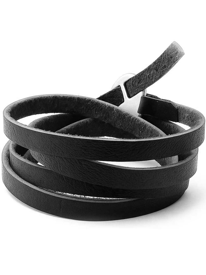 

Himmelsflüsterer Черный кожаный браслет-обмотка для мужчин