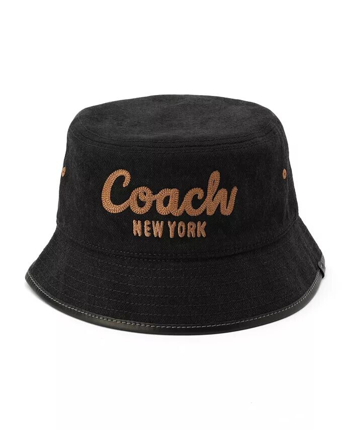 

Женская джинсовая панама 1941 года с вышивкой COACH, черный