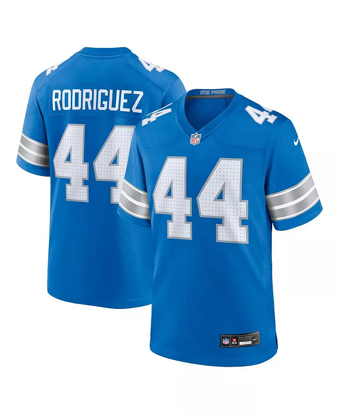 

Мужская игровая футболка Malcolm Rodriguez Detroit Lions Nike, синий
