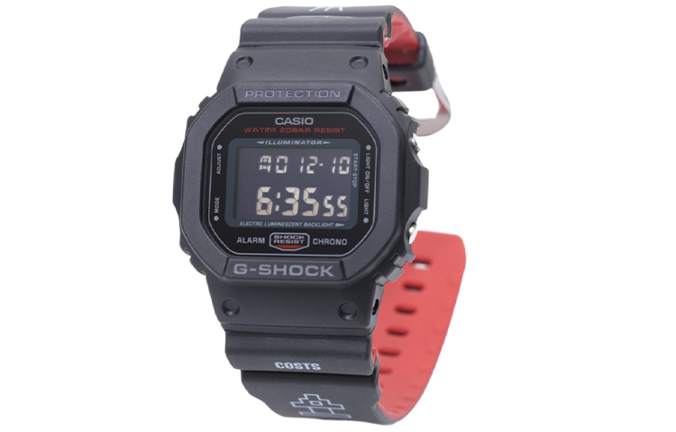 

CASIO Мужские часы серии G-SQUAD Black Watch DW-5600HR-1PRC