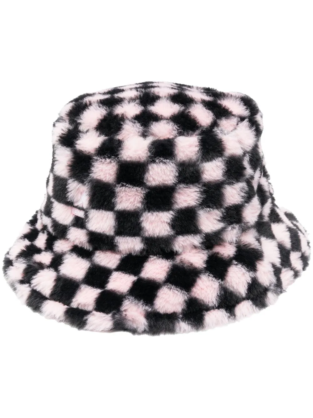 

Клетчатая шапка из искусственного меха Kangol, розовый