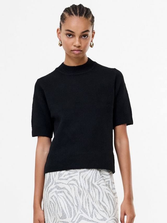 

Топ с короткими рукавами и воротником-стойкой Kezia French Connection, Black