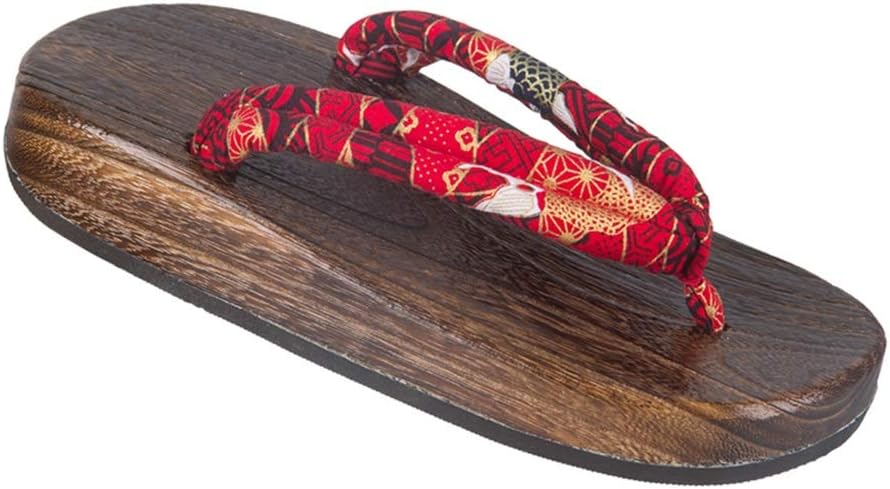 

Мужские традиционные японские туфли YXCKG, деревянные сандалии-тапочки, обувь для дома и улицы, тапочки с круглым открытым носком, тапочки на плоской подошве для пляжа, шлепанцы (Цвет: A, Размер: EUR42-43), EUR42-43 B