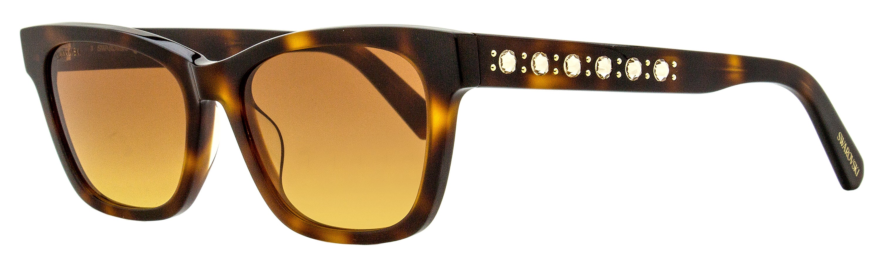 

Женские прямоугольные солнцезащитные очки Swarovski SK0374 52F Havana 53 мм