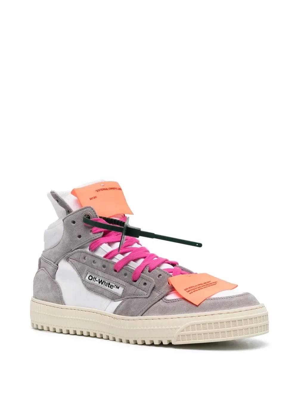 Кроссовки на шнуровке с застежкой-молнией Off-White, белый — фото 2