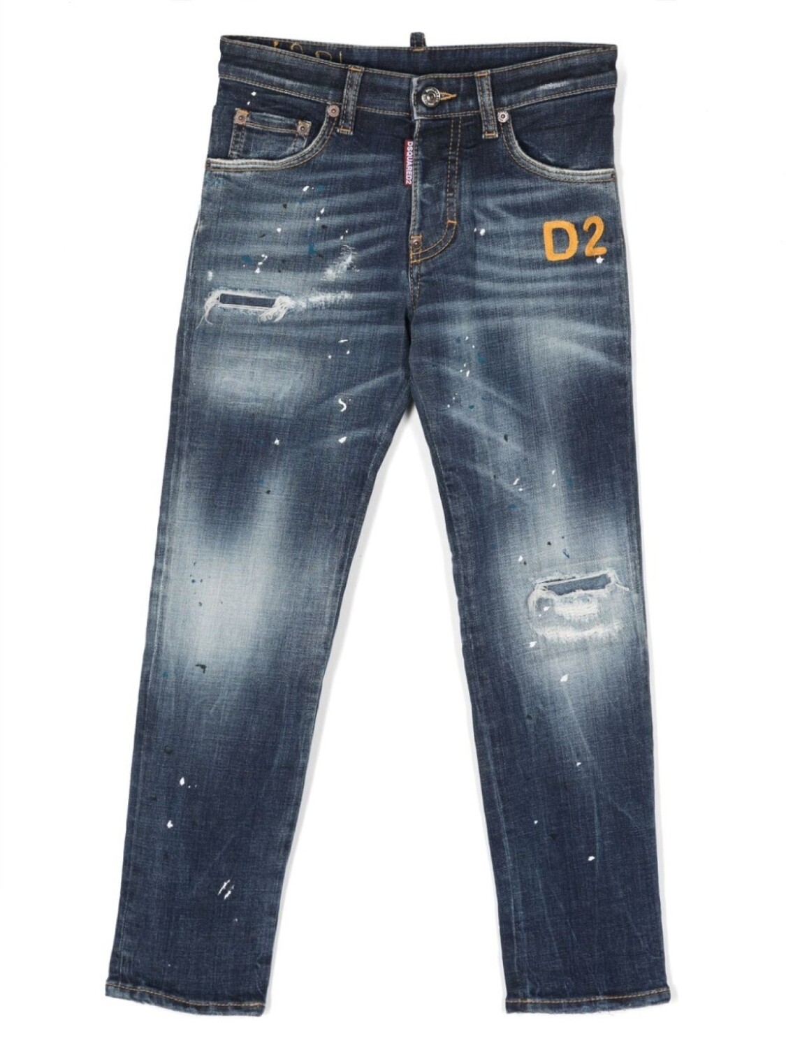 

Dsquared2 прямые джинсы с логотипом, синий