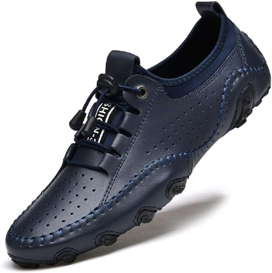 

Мужские повседневные кожаные лоферы mitvr, пенни-лоферы, мокасины, плоские туфли, ботинки-лоферы, темно-синий