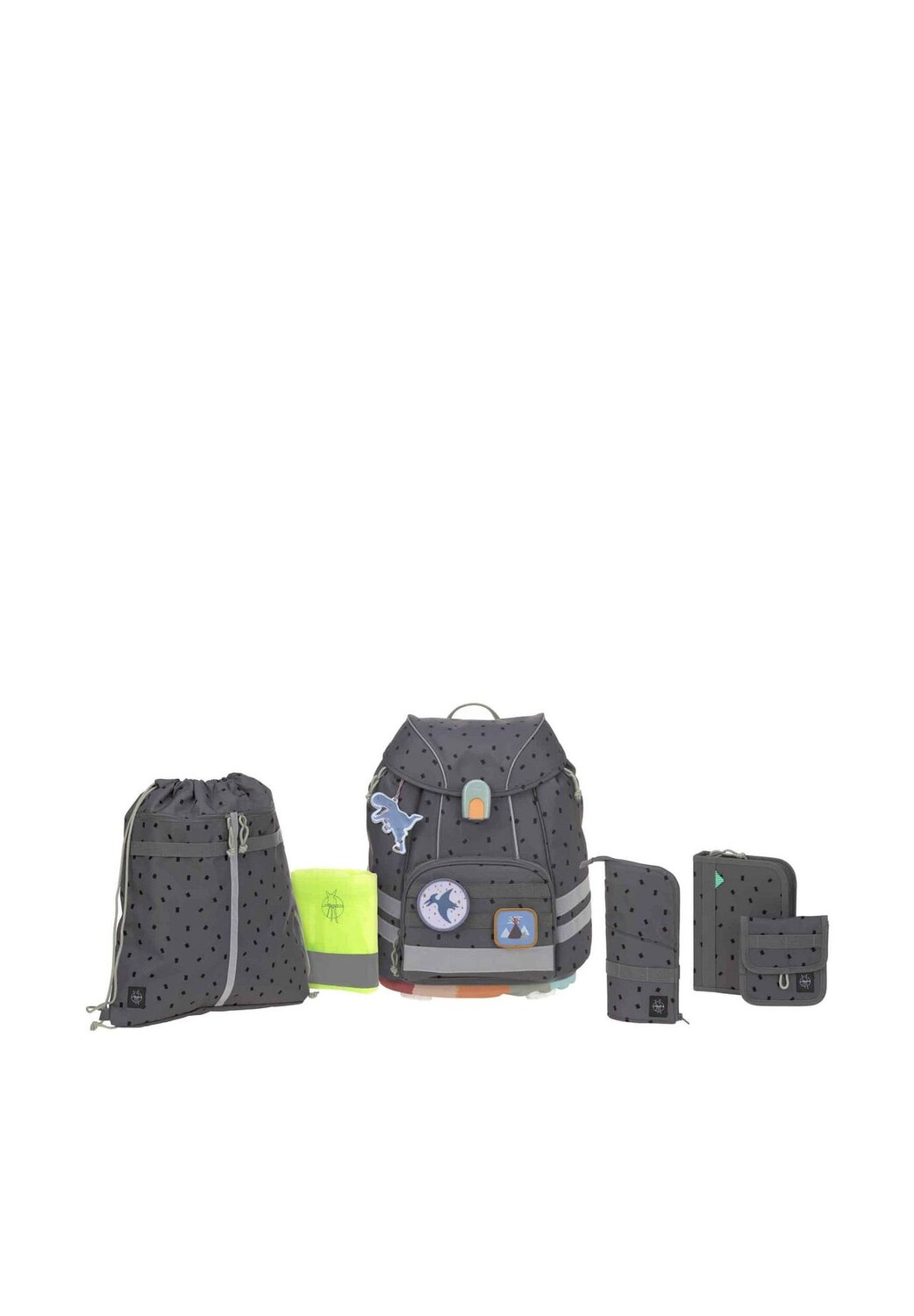 

School Set Flexy Unique - школьная сумка 7 шт LÄSSIG, цвет Speckles Anthracite