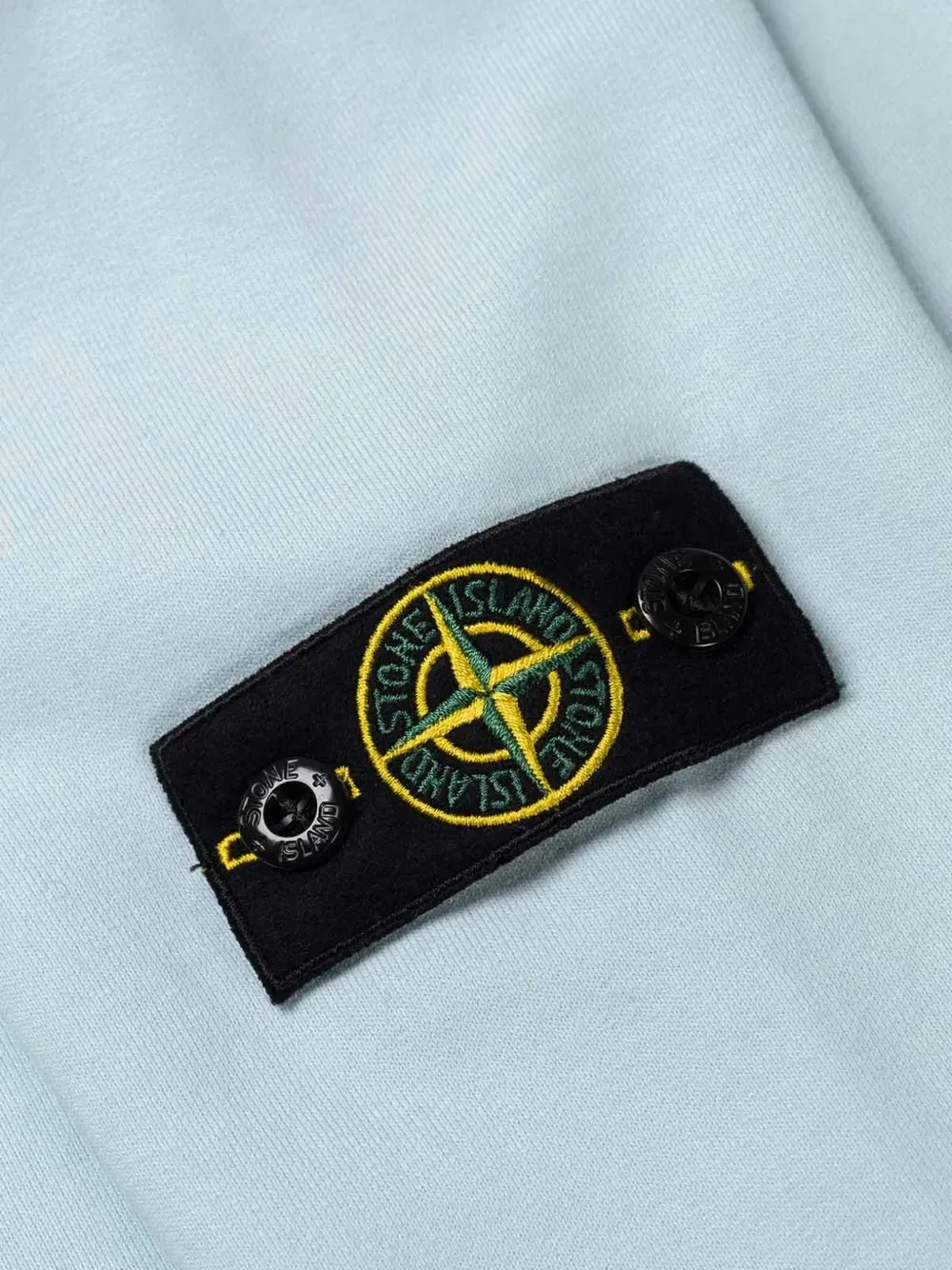 Толстовка с нашивкой и молнией до середины груди Stone Island Junior, синий — фото 2