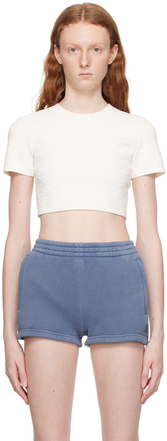 

Укороченная футболка цвета «Off-White» alexanderwang.t