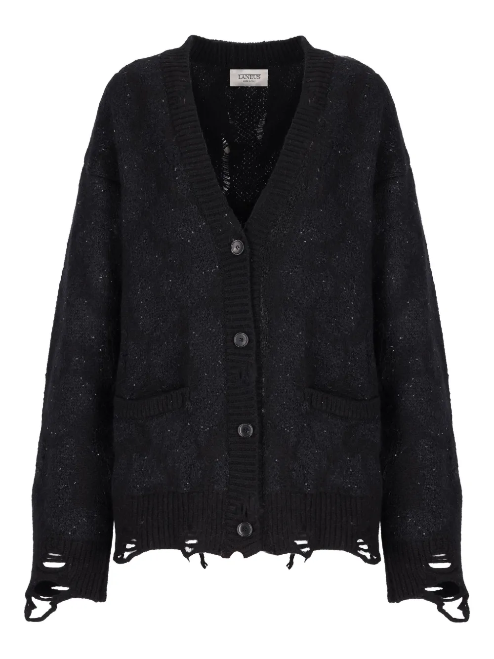 

Кардиган с эффектом потертости Laneus, черный