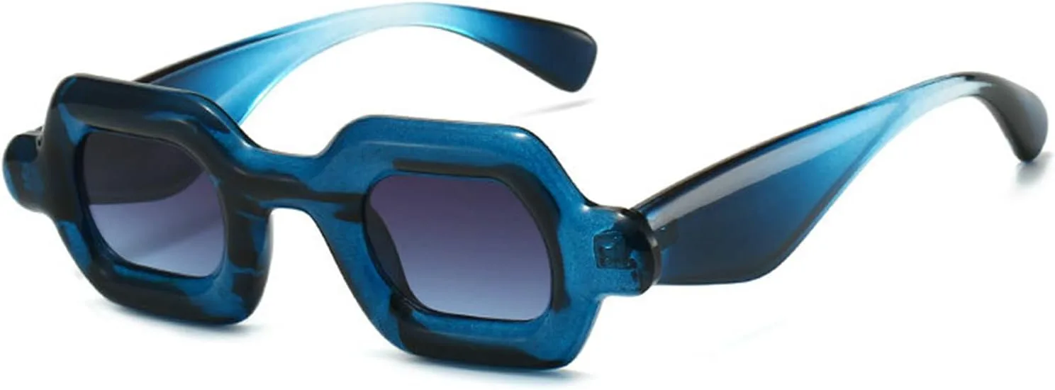 

Ретро-солнцезащитные очки в стиле Y2K, конфетные цвета, маленькие квадратные, женские, модные, с широкими дужками, мужские, панк, градиентные, UV400 willochra, C2