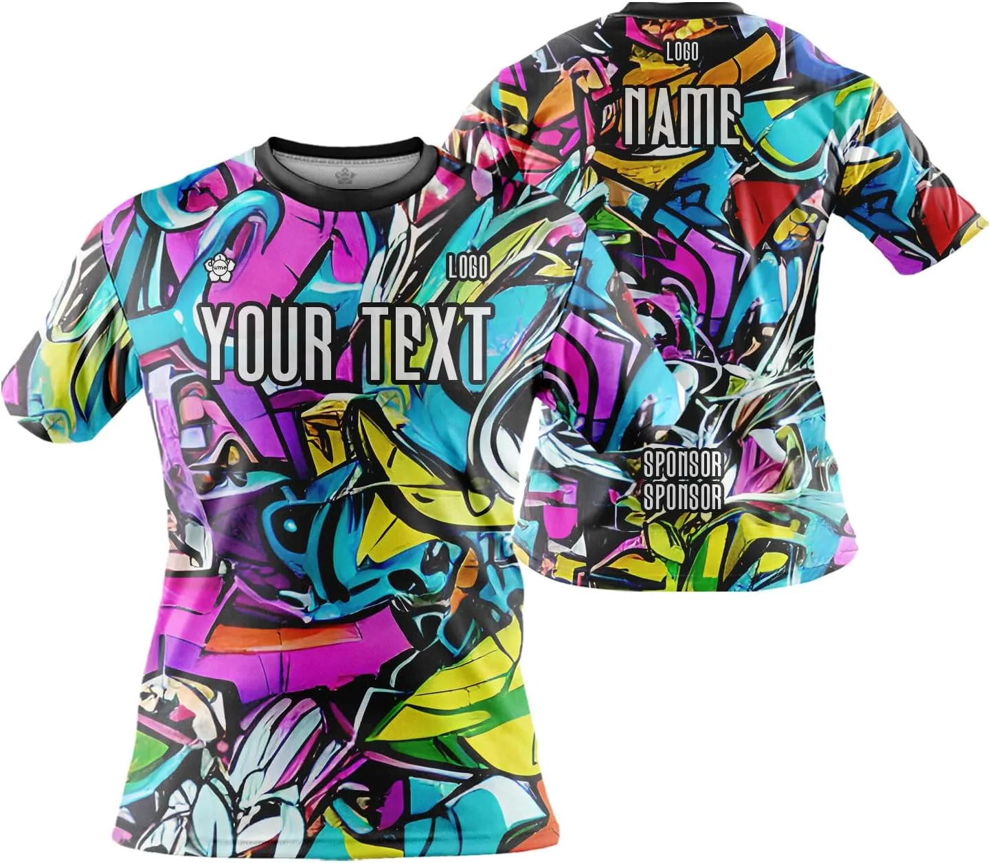 

Кастомная унисекс футболка Street Graffiti с коротким рукавом для киберспорта и бега DIYUME