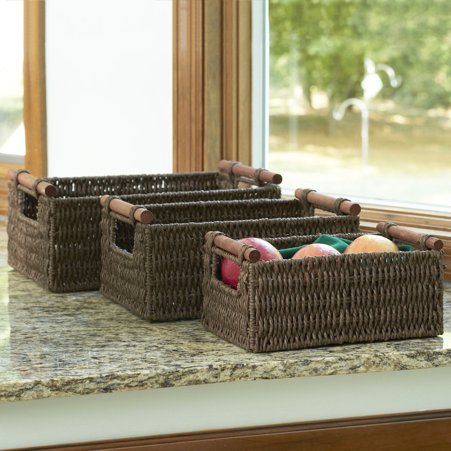

Корзины плетеные Household Essentials, 3 штуки