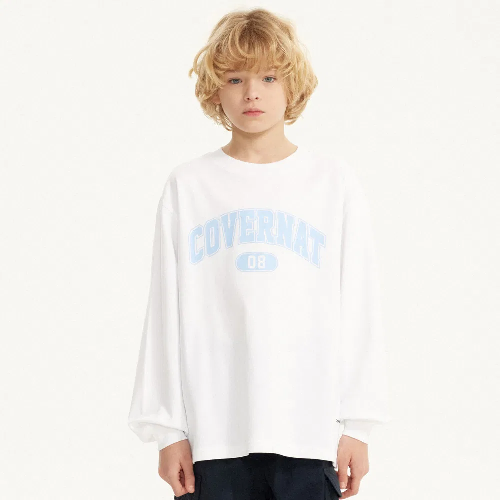 Детский лонгслив с логотипом Arch белый от Covernat Kids