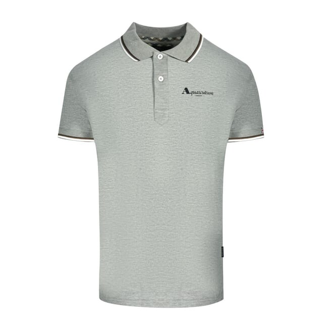

Серая рубашка-поло London с кружевом Aquascutum, серый