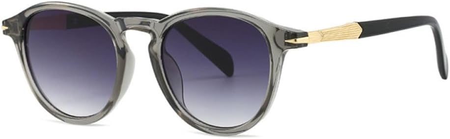 

2027 Модные круглые солнцезащитные очки для женщин с градиентным покрытием, защита от УФ-излучения UV400, винтажные мужские солнцезащитные очки в стиле панк MTZJH, One Color