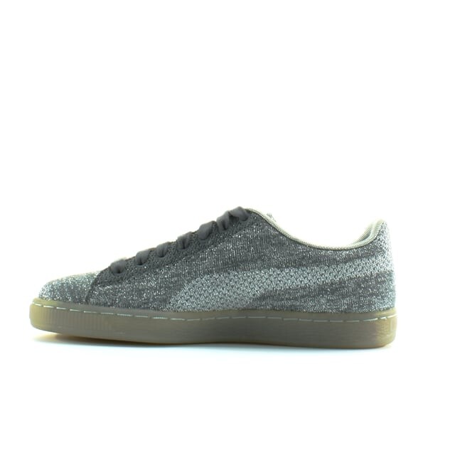 Мужские кроссовки Korbknit из металлизированного текстиля со шнуровкой 363087 01 Puma, серебряный — фото 4