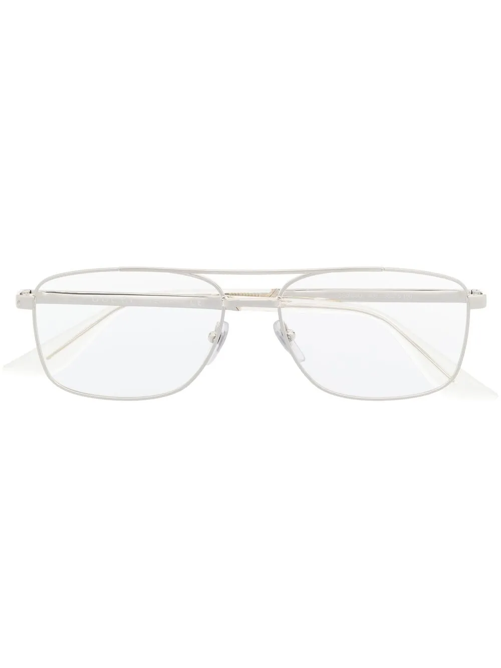 

Очки-пилоты с двойным мостом Gucci Eyewear, серебяный