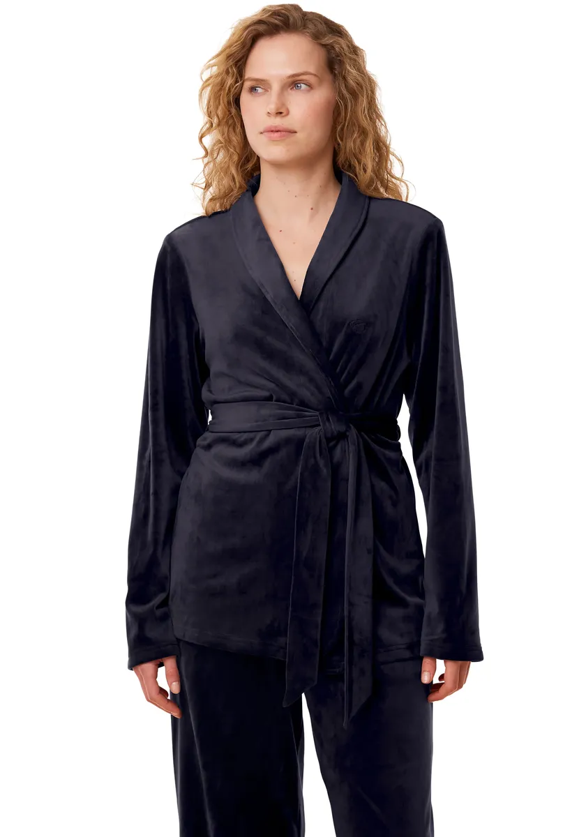 

Халат Триумф "Sensual Velour Robe Top", с шалевым воротником Triumph, синий
