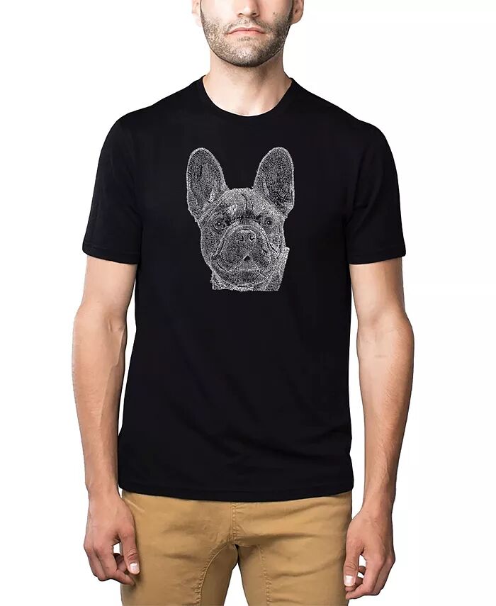 

Мужская футболка премиум-класса Word Art French Bulldog LA Pop Art, черный