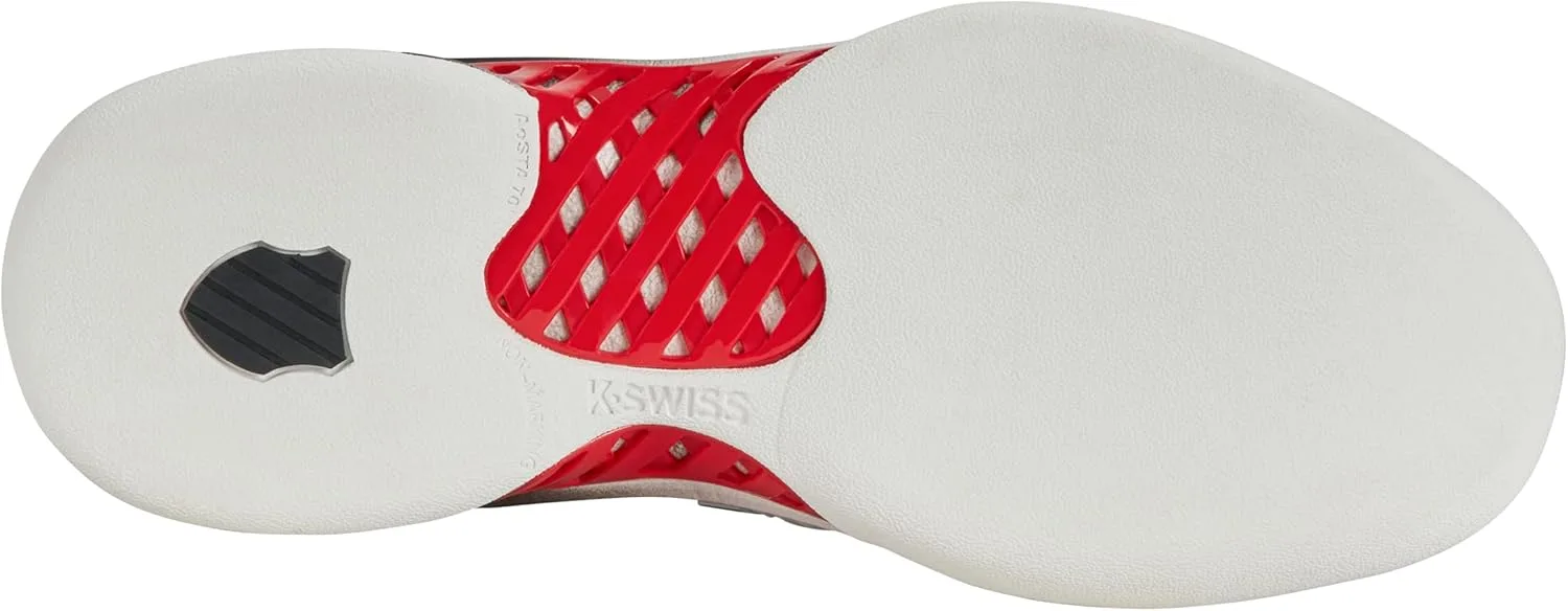 Мужские теннисные кроссовки K-Swiss Hypercourt Express 2 для игры на ковре, ярко-белый/красный — фото 4
