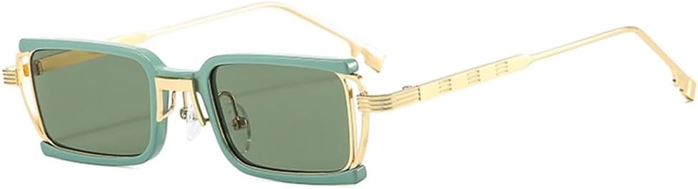 

Солнцезащитные очки прямоугольной формы для женщин и мужчин, тонкого типа, с поликарбонатными линзами, оправой из сплава и металла, защитой от УФ-излучения UV400 VFDHN, C2