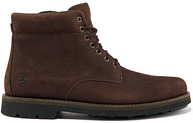 Мужские ботинки Timberland Alden однотонные высокие, темно-коричневый — фото 2