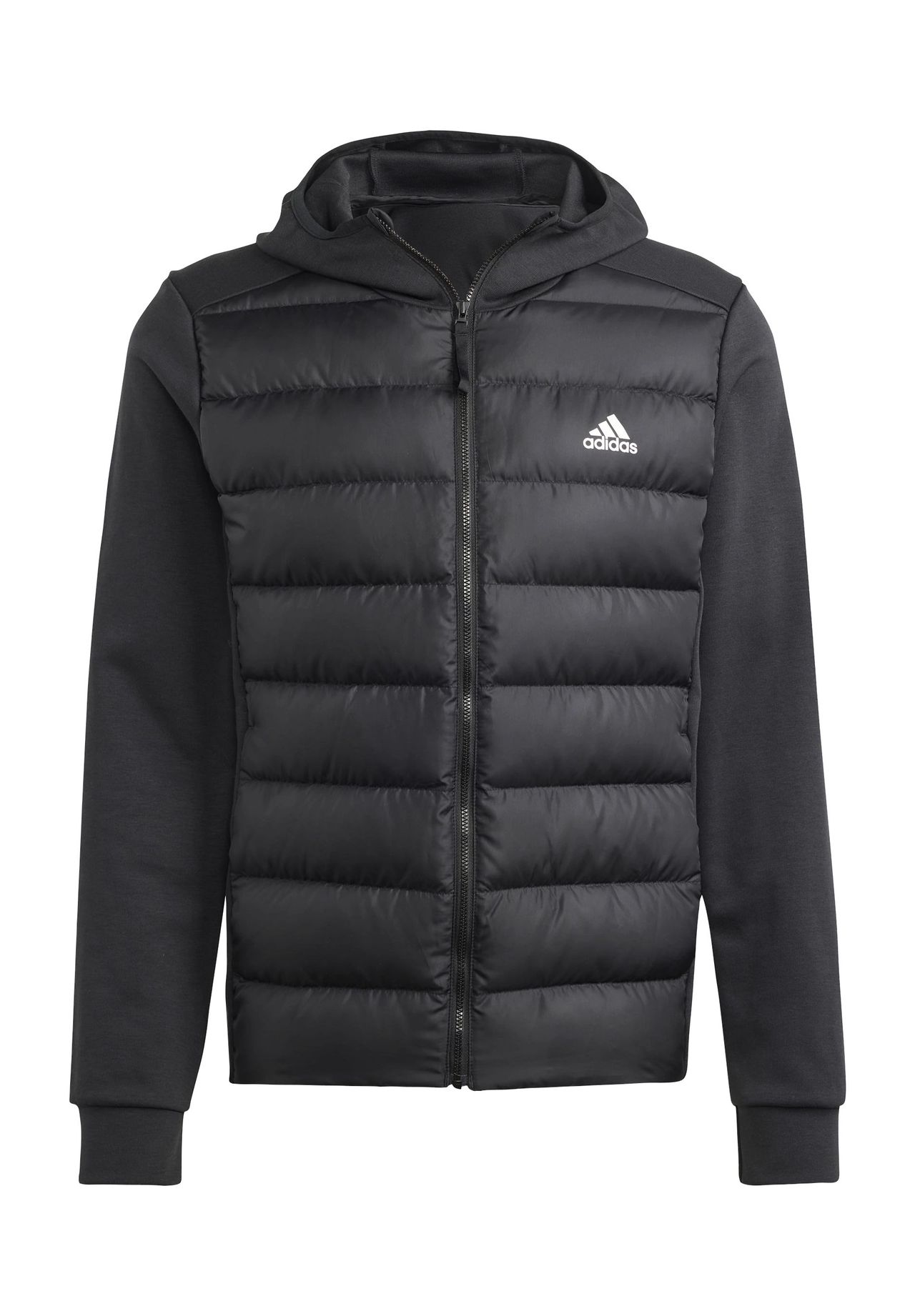 

Гибридная куртка, пуховой наполнитель, водоотталкивающая, мужская Adidas, черный