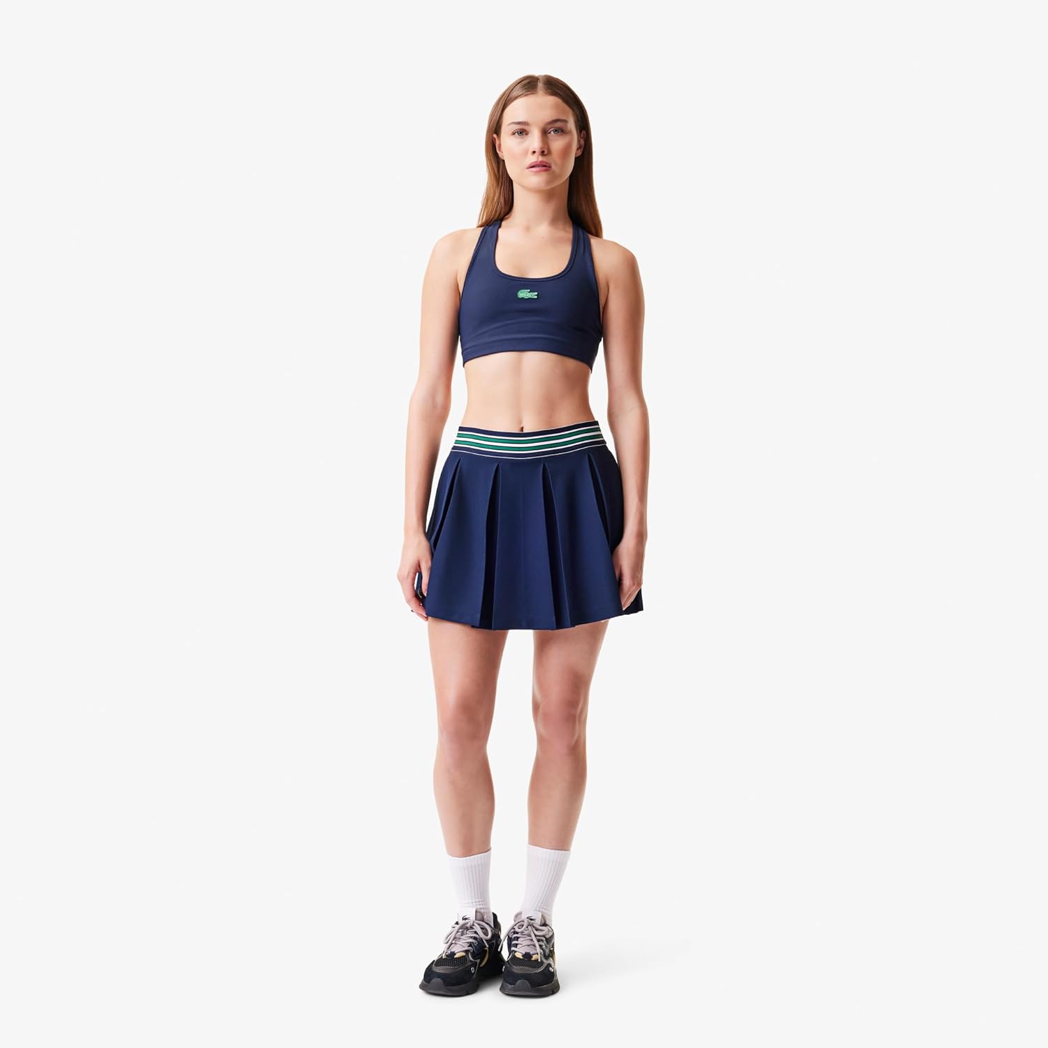 Женский спортивный бюстгальтер Lacoste x Bandier, Navy Blue, без застежки — фото 2
