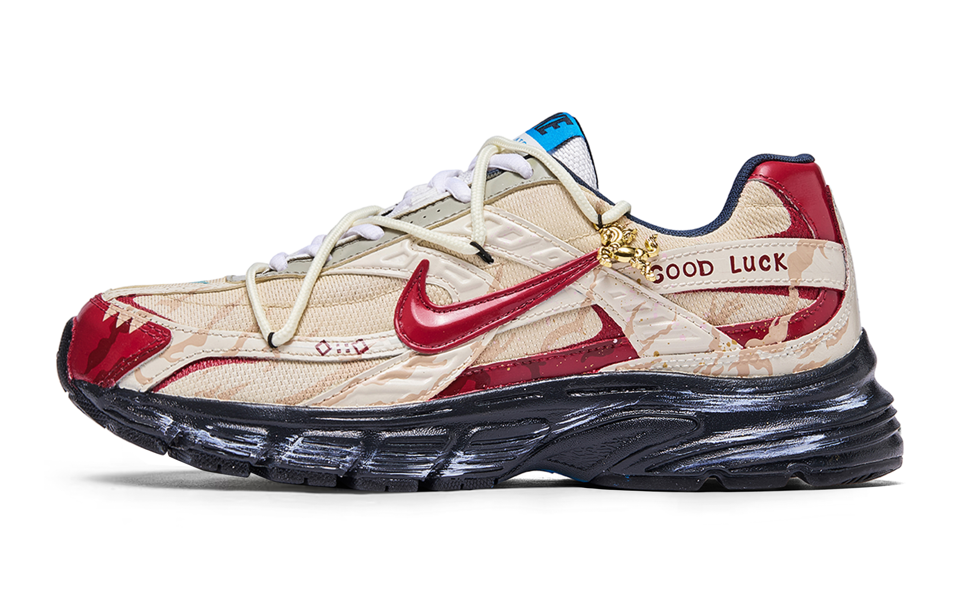 Nike Initiator Abrasion Resistant Low top Casual Running Shoes мужские бежево-красные — фото 3