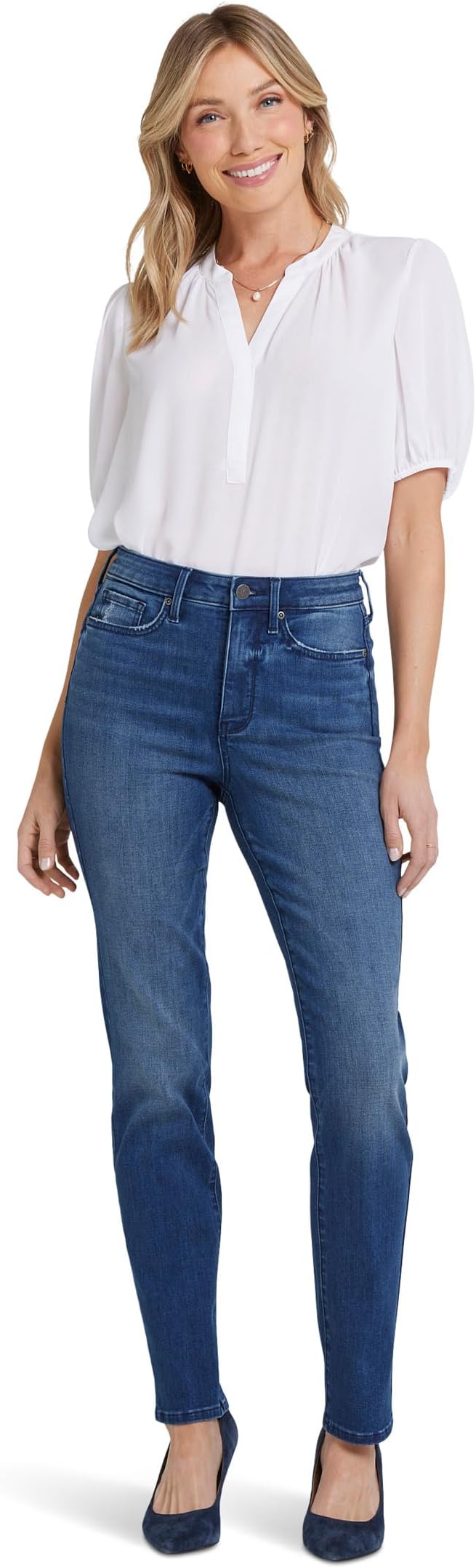 

Джинсы NYDJ Petite High Rise Sheri Slim in Moonlight, цвет Moonlight