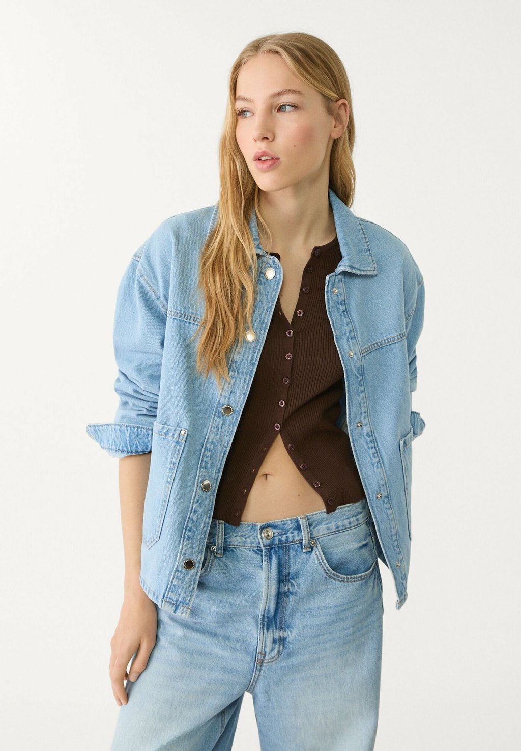 

Джинсовая куртка Stradivarius, синий