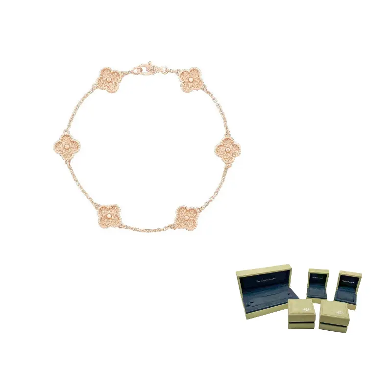 

Van Cleef & Arpels Alhambra Four Leaf Lucky Series 18K Rose Gold браслеты женские Rose Gold