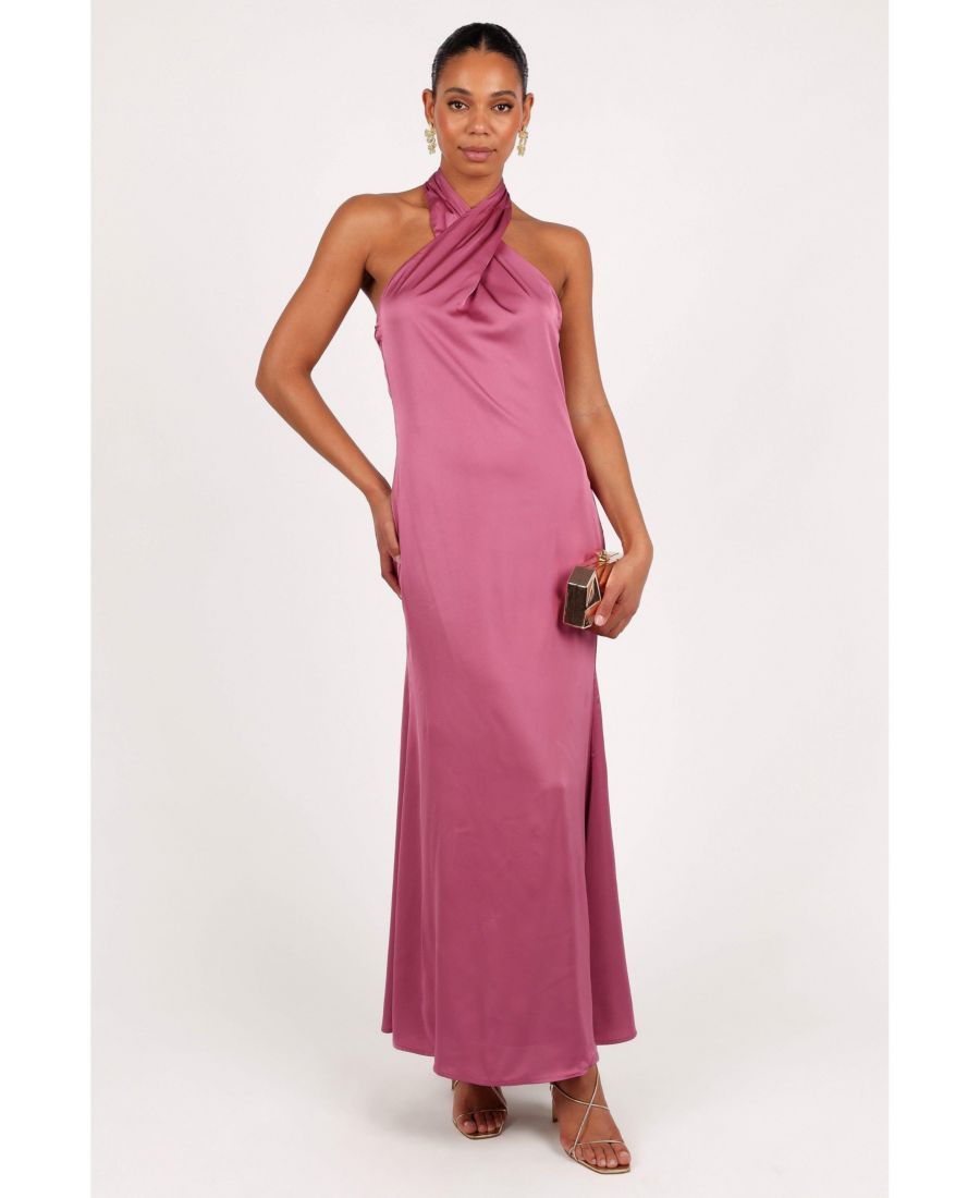 

Женское длинное платье Mila с завязками на шее Petal and Pup, Dark rose