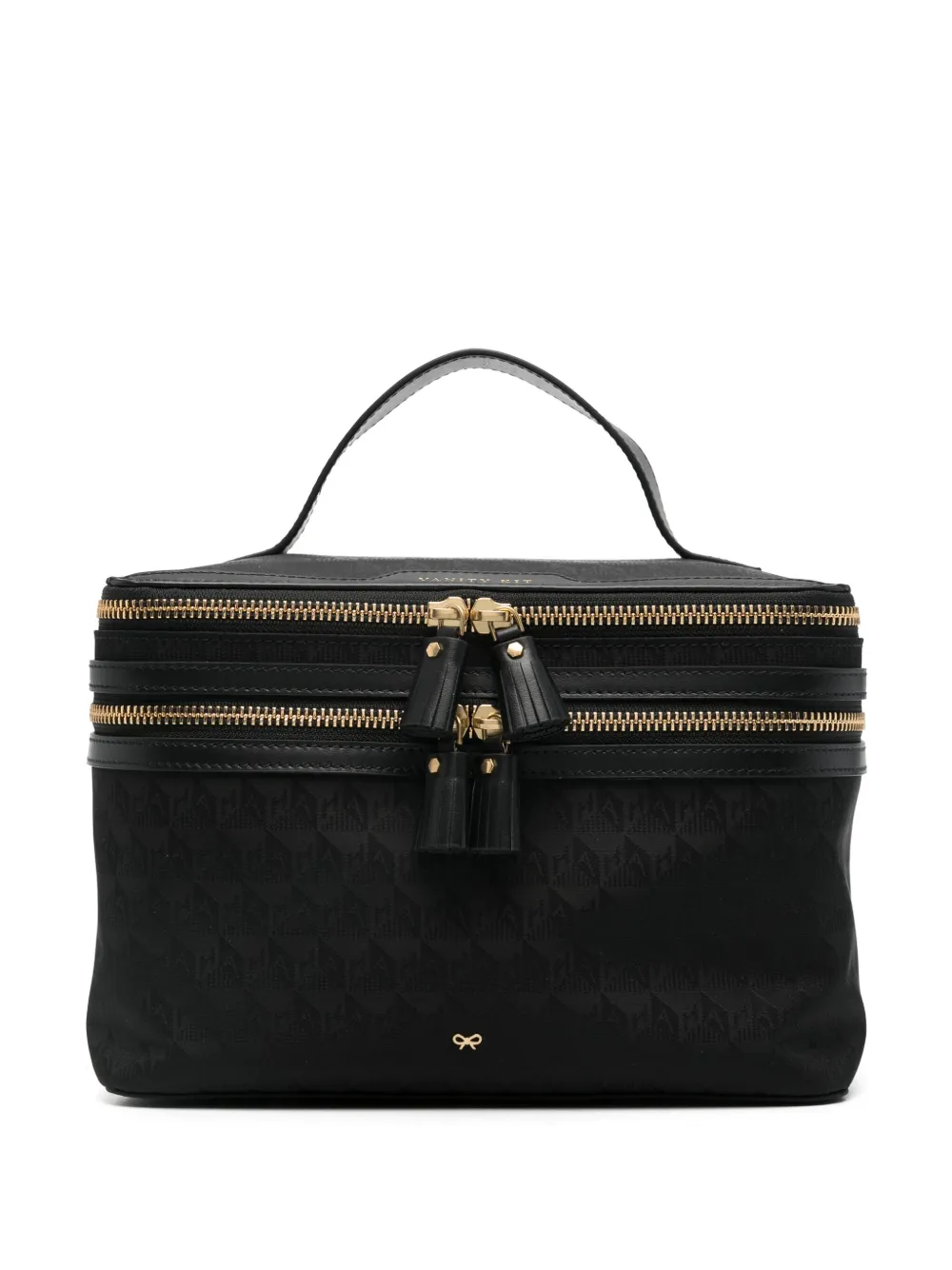 

Косметичка с жаккардовым логотипом Anya Hindmarch, черный