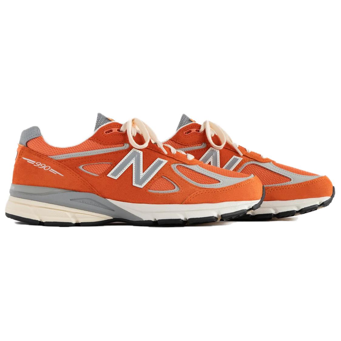 New Balance 990v4 MiUSA Aime Leon Dore Red Clay Оранжевый — фото 2