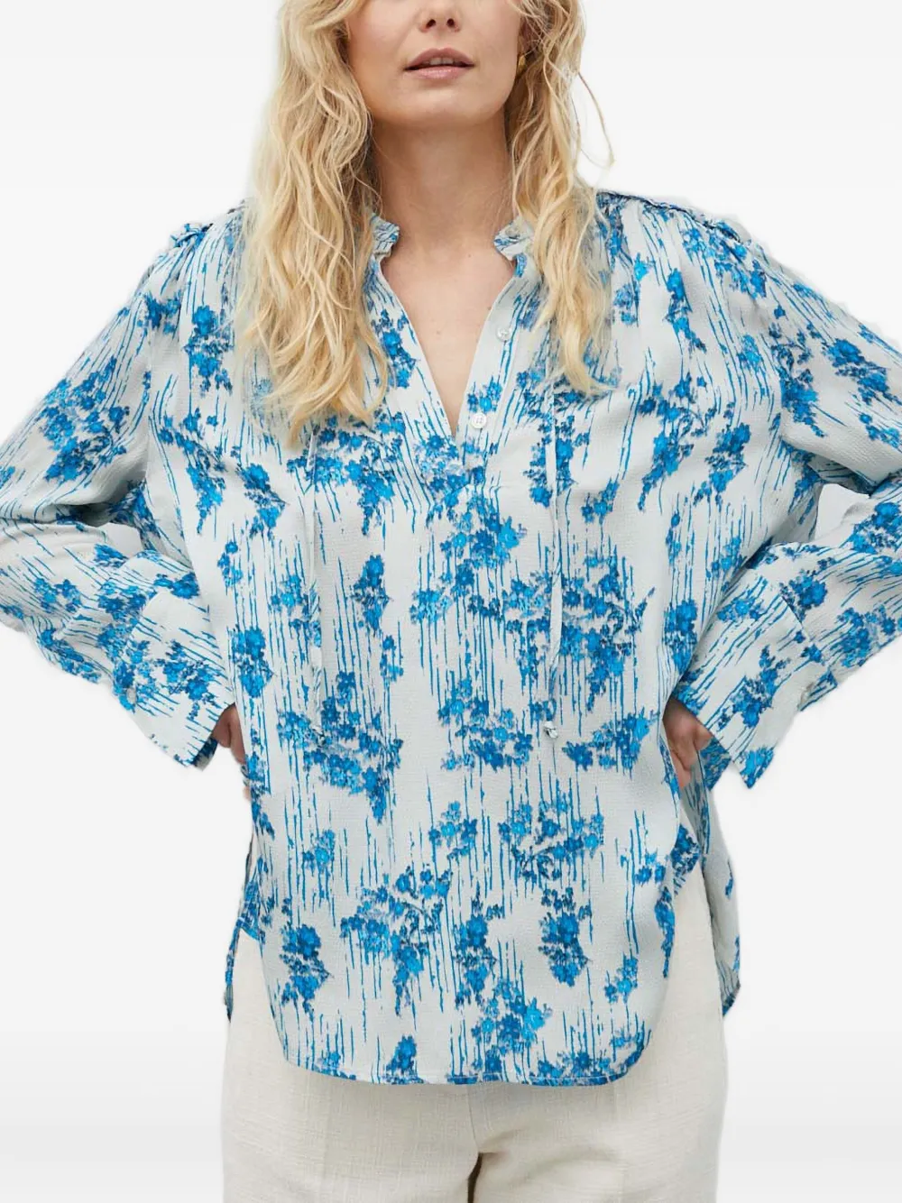 

Блузка с цветочным принтом Day Birger Et Mikkelsen, синий