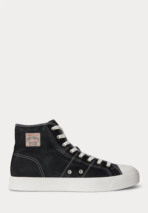 Кроссовки высокие Ayers canvas high top sneaker high top trainers Polo Ralph Lauren, черный