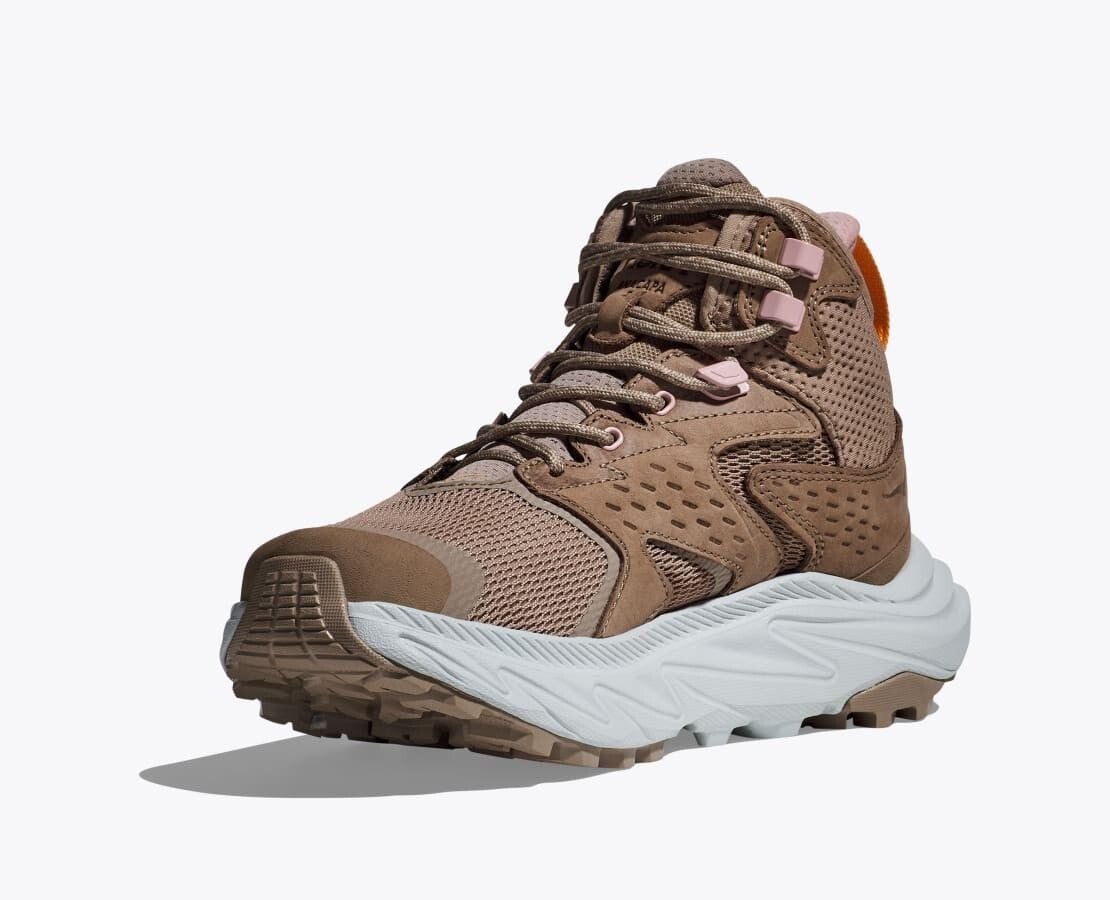Женские треккинговые ботинки Hoka One One Anacapa 2 Mid 1142831-DIFL Dune Leather, коричневый — фото 2