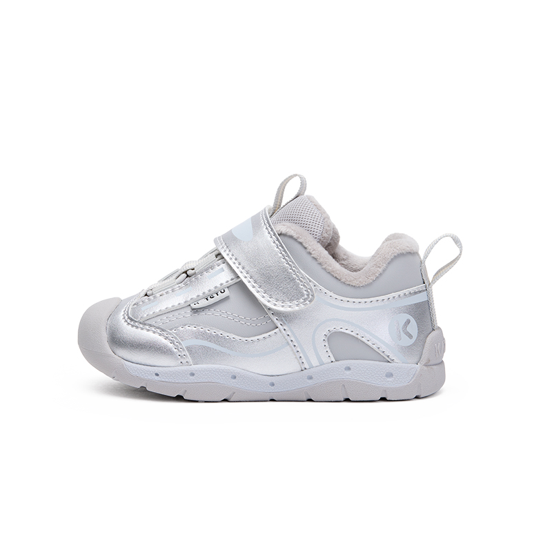 

Скользоустойчивая обувь для малышей на осень и зиму KATETU, серебряный (winter fleece-lined)