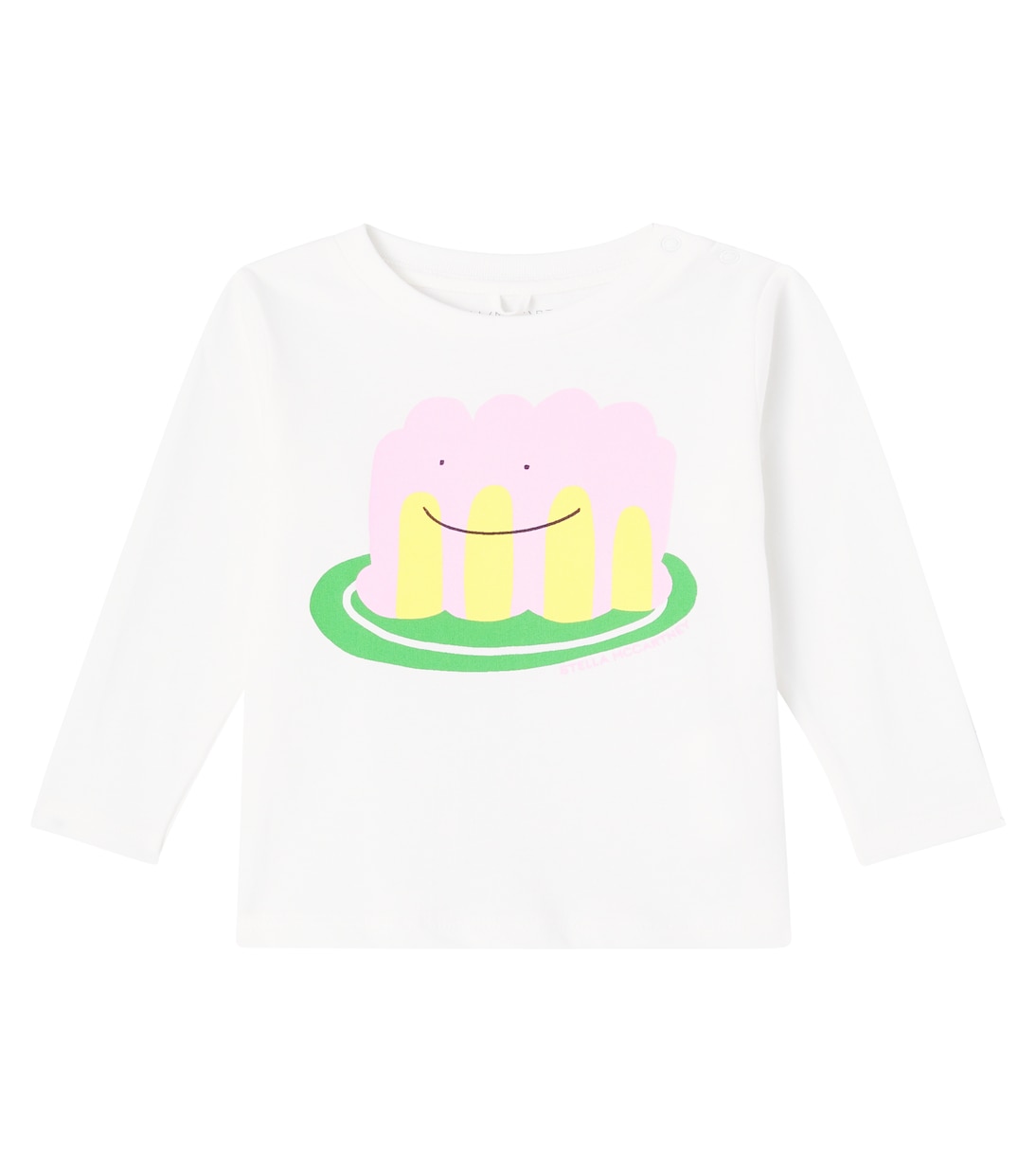 

Футболка из хлопкового джерси с принтом Stella McCartney Kids, слоновая кость