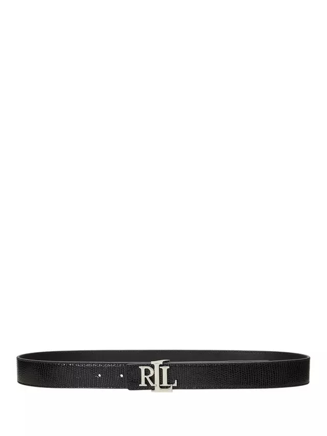 

Ремень Ralph Lauren Lauren Ralph Lauren Lizard Texture Reversible Leather, цвет black/black