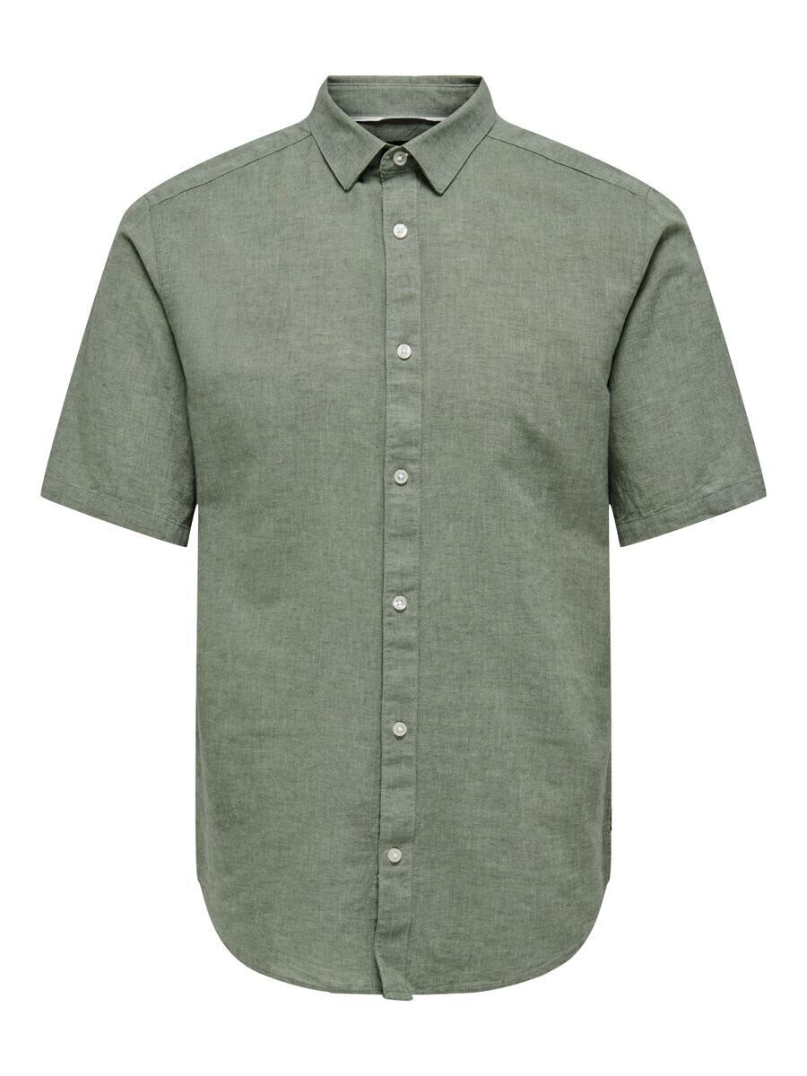

Повседневная рубашка Only & Sons Slim fit Button Up Shirt ONSCaiden, зеленый
